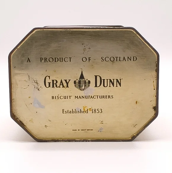 Vintage Gray Dunn Octagonal Floral Biscuit Tin (Scotland, 1853) - Picture 7 of 14